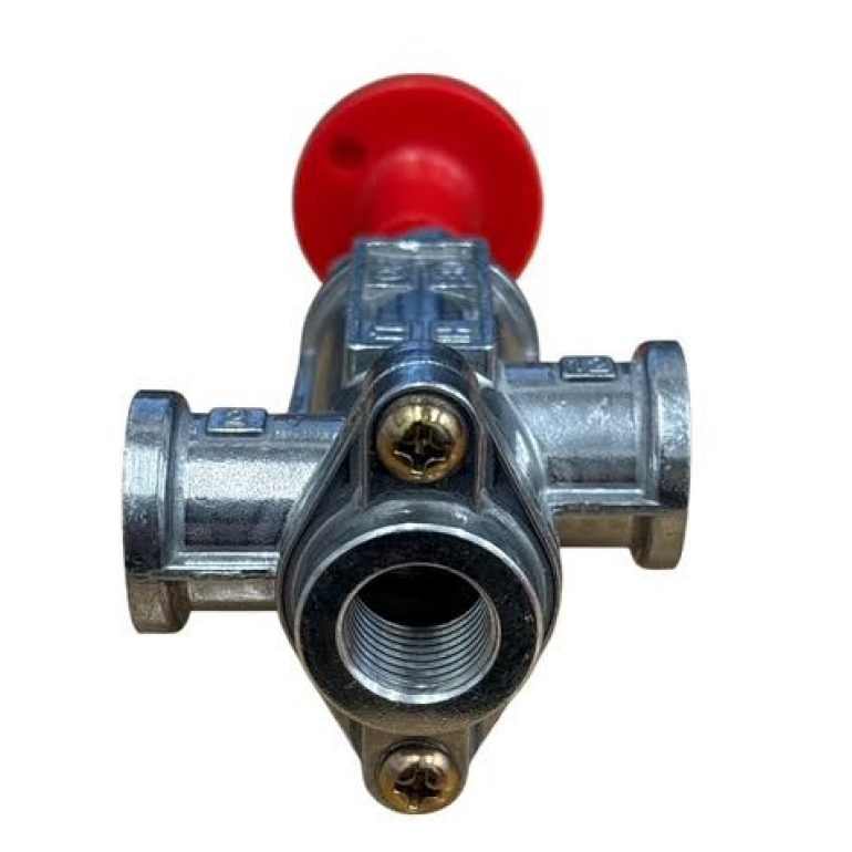PARKING BRAKE VALVE WITH RED KNOB