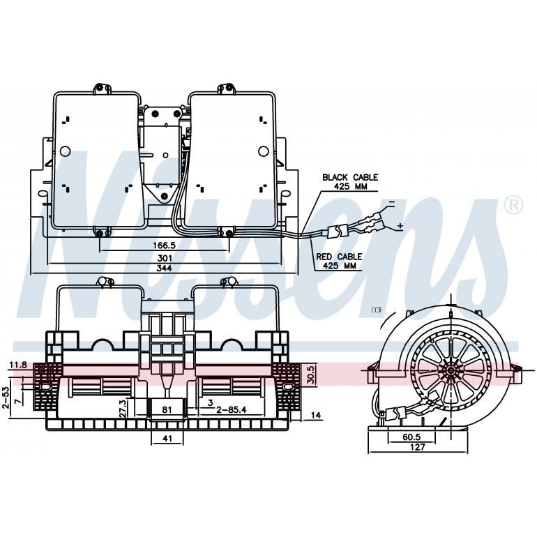 INTERNAL TWIN FAN BLOWER MOTOR
