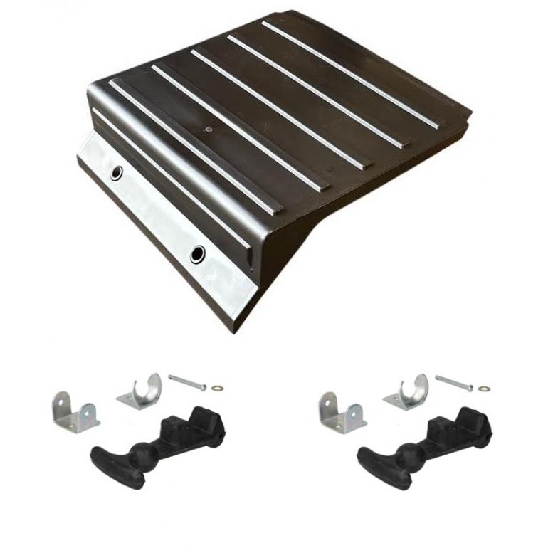 BATTERY BOX COVER WITH FASTENING STRAPS