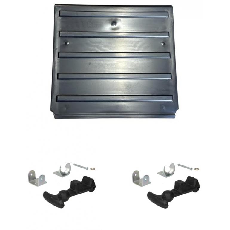BATTERY BOX COVER WITH FASTENING STRAPS