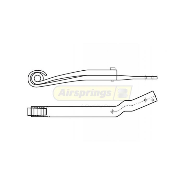 REAR SUSPENSION TWIN LEAF TRAILING ARM PASSENGER SIDE LH
