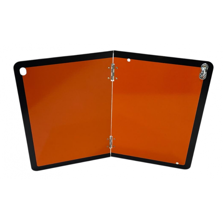 STEEL VERTICAL FOLD ADR HAZARD WARNING HAZCHEM PLATE