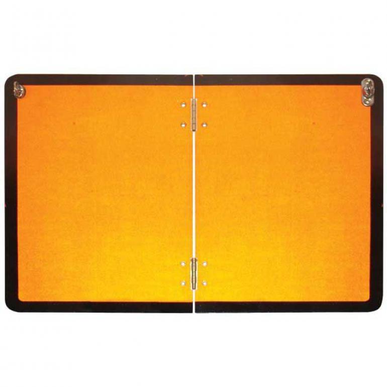 ALUMINIUM VERTICAL FOLD ADR HAZARD WARNING HAZCHEM PLATE