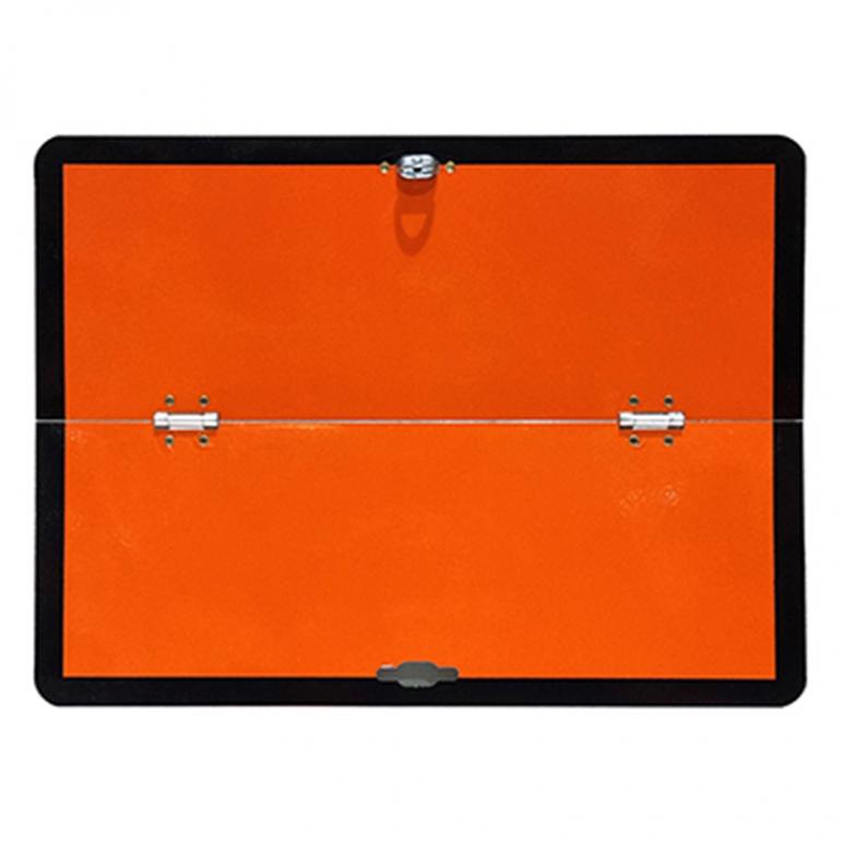 STEEL HORIZONTAL FOLD ADR HAZARD WARNING HAZCHEM PLATE