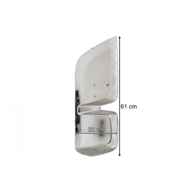 CHROME COATED TWIN MIRROR BACK COVER DRIVER SIDE RH