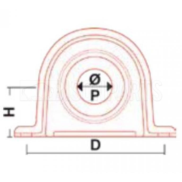 PROPSHAFT CARRIER CENTRE BEARING (D)55mm x (HC)193 x (W)20mm