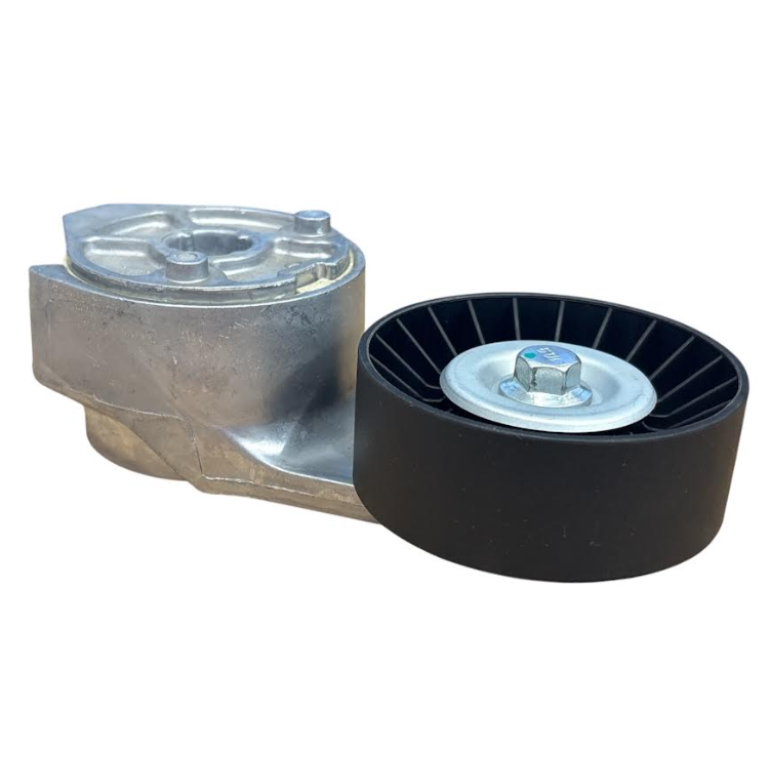AUXILIARY BELT TENSIONER WITH PLASTIC PULLEY