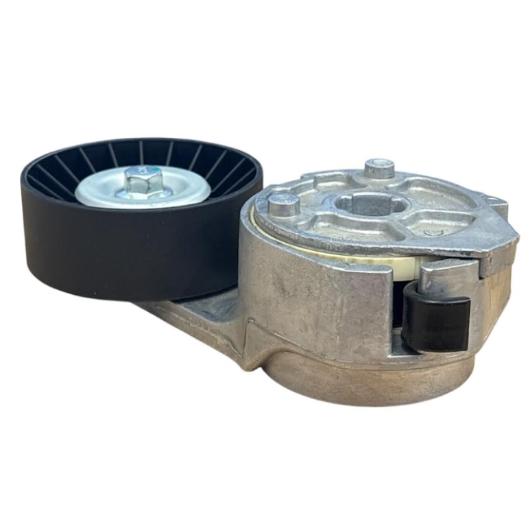 AUXILIARY BELT TENSIONER WITH PLASTIC PULLEY