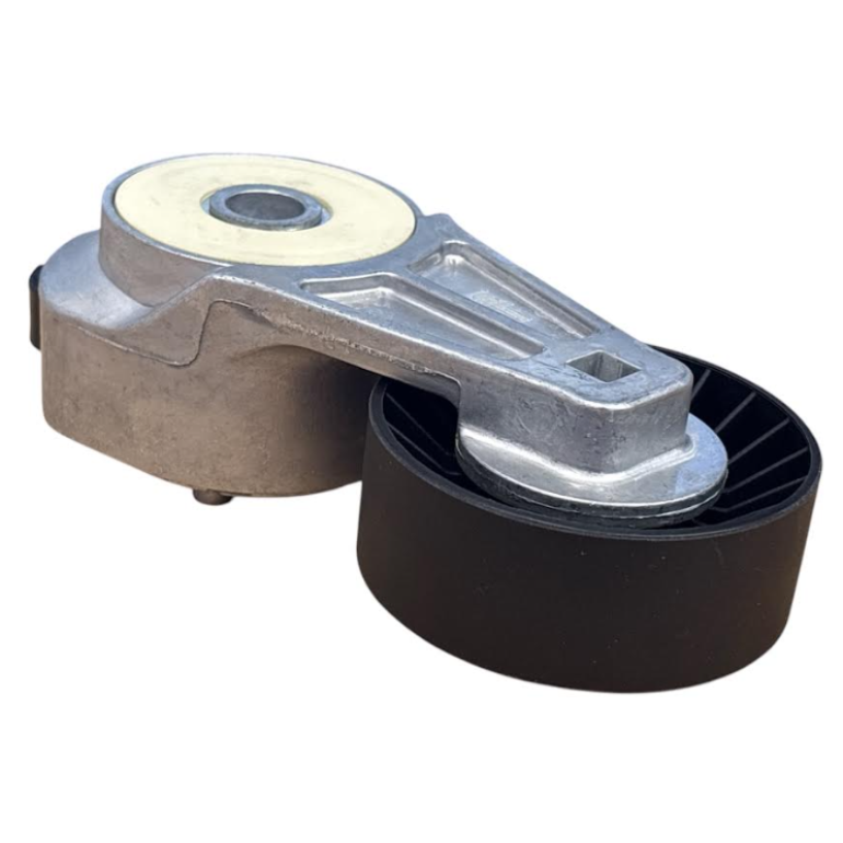 AUXILIARY BELT TENSIONER WITH PLASTIC PULLEY