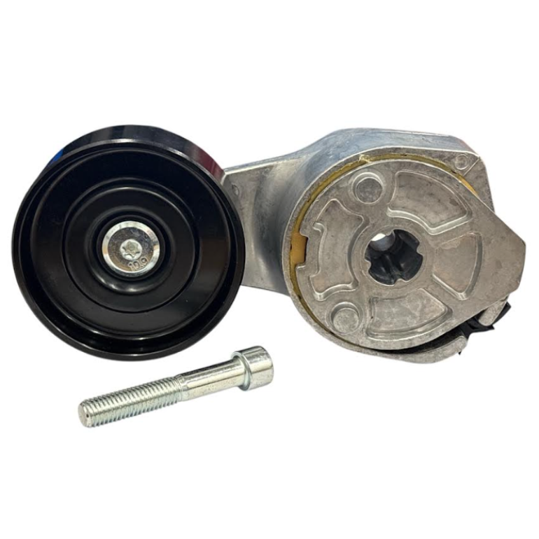 AUXILIARY BELT TENSIONER WITH METAL PULLEY
