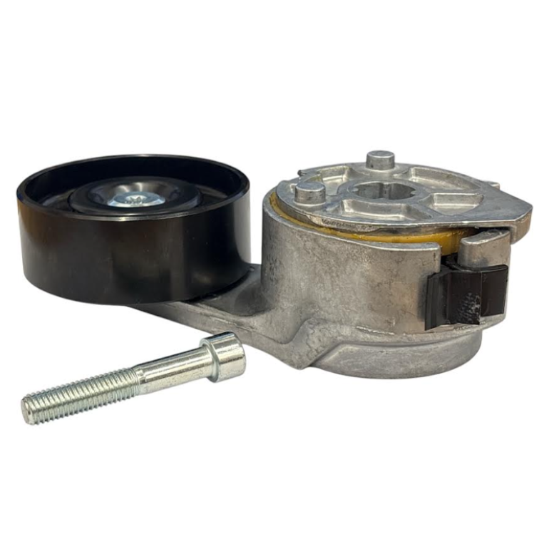 AUXILIARY BELT TENSIONER WITH METAL PULLEY