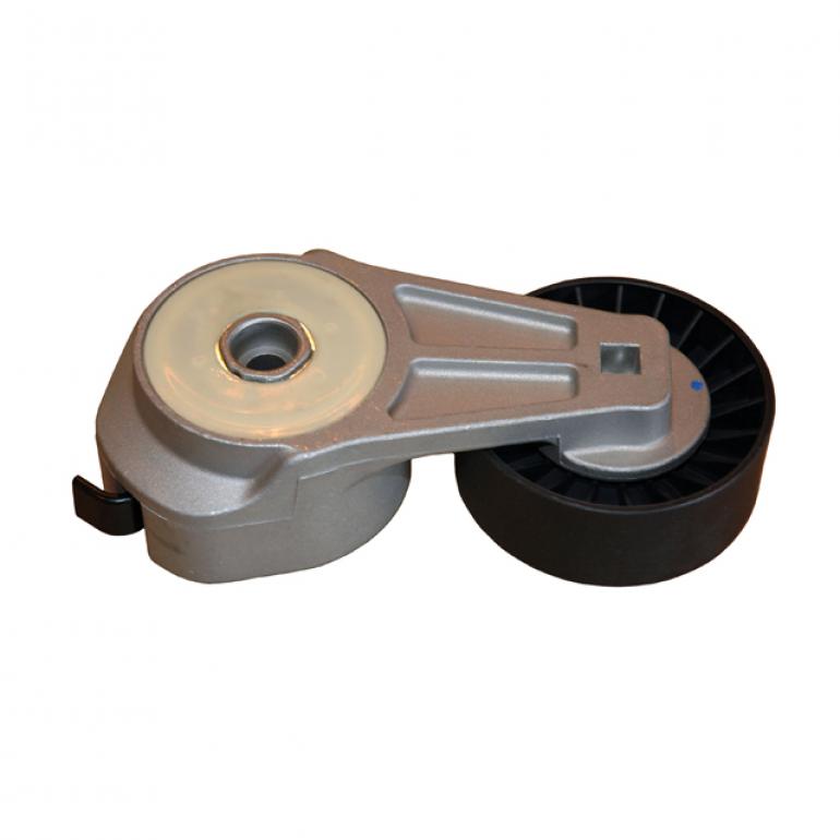 AUXILIARY BELT TENSIONER WITH PLASTIC PULLEY