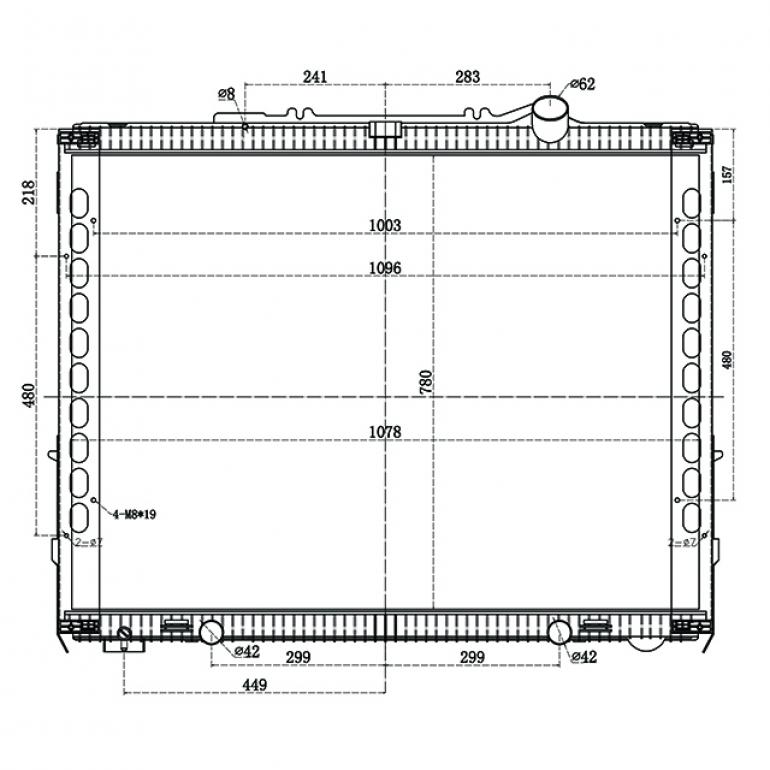 COOLANT RADIATOR WITH FRAME