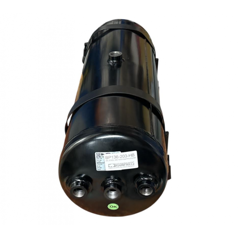 STEEL AIR TANK RESERVOIR WITH MOUNTING STRAPS 20 LITRES