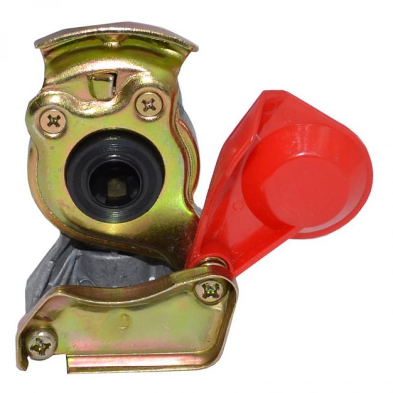 RED PALM COUPLING WITH SELF SEALING VALVE M22x1.5
