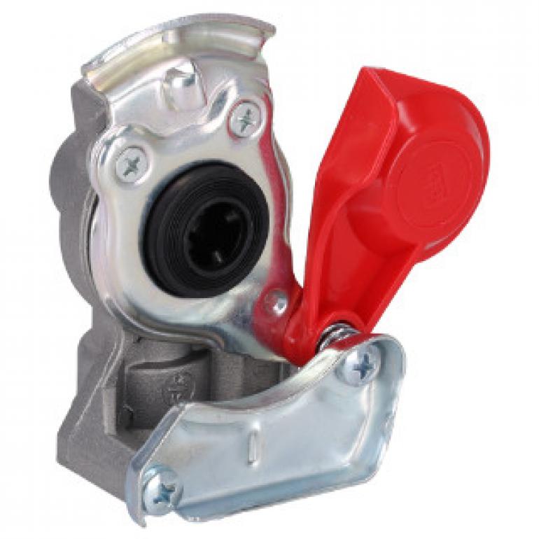 RED PALM COUPLING WITH SELF SEALING VALVE M22x1.5