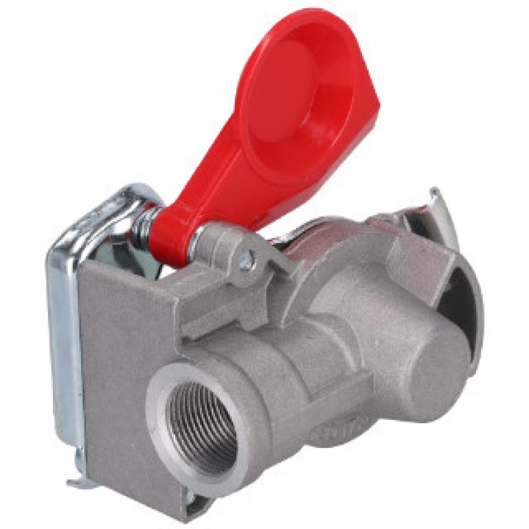 RED PALM COUPLING WITH SELF SEALING VALVE M22x1.5