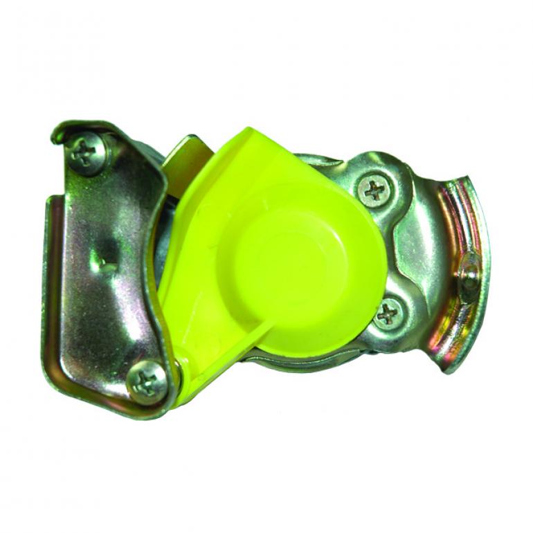 YELLOW PALM COUPLING WITH SELF SEALING VALVE M22x1.5