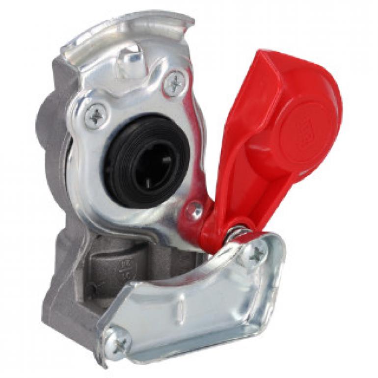 RED PALM COUPLING WITH SELF SEALING VALVE M16x1.5