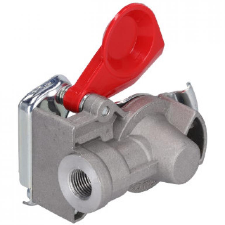 RED PALM COUPLING WITH SELF SEALING VALVE M16x1.5