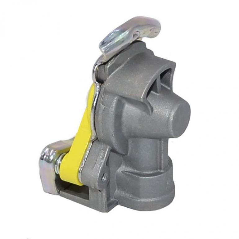 YELLOW PALM COUPLING WITH SELF SEALING VALVE M16x1.5