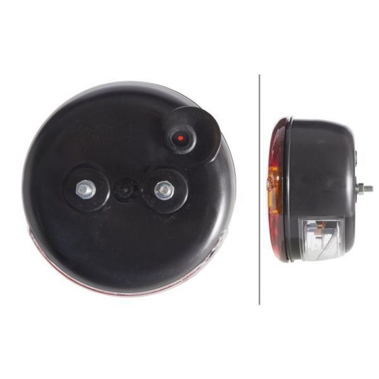 REAR 'HAMBURGER STYLE TAIL LAMP WITH NUMBER PLATE LAMP