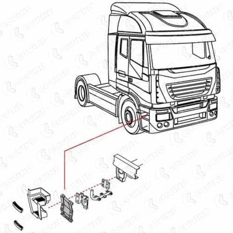 LOWER STEP SURROUND SUPPORT MOUNTING DRIVER SIDE RH