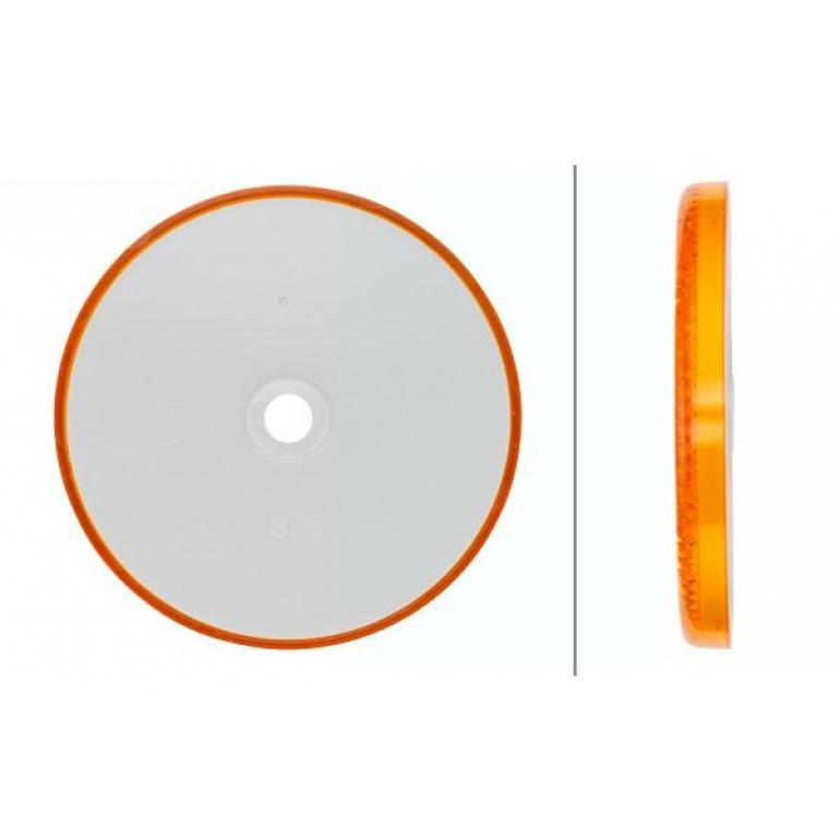 AMBER ROUND BOLT ON REFLEX REFLECTOR