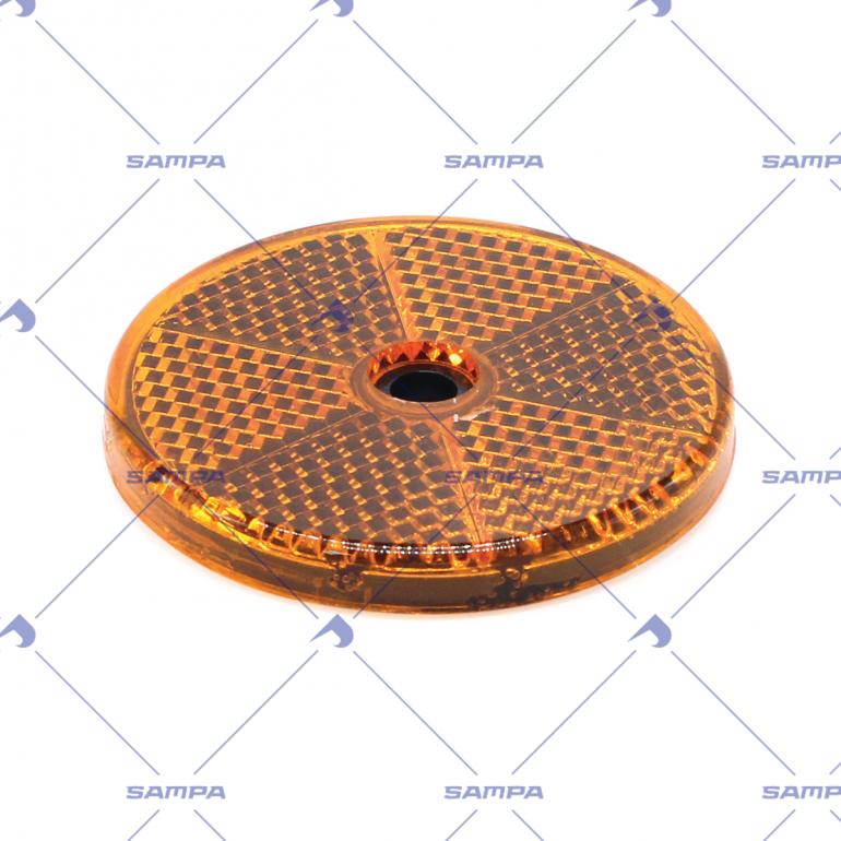 AMBER ROUND BOLT ON REFLEX REFLECTOR