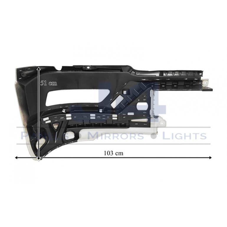 GREY FRONT BUMPER CORNER PASSENGER SIDE LH
