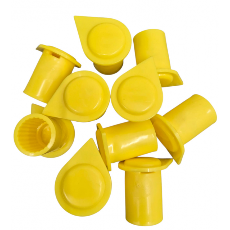19MM YELLOW LONG REACH WHEEL NUT INDICATOR COVERS (PKT 10)