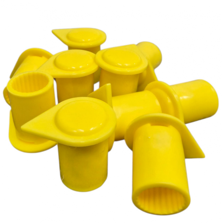 19MM YELLOW LONG REACH WHEEL NUT INDICATOR COVERS (PKT 10)