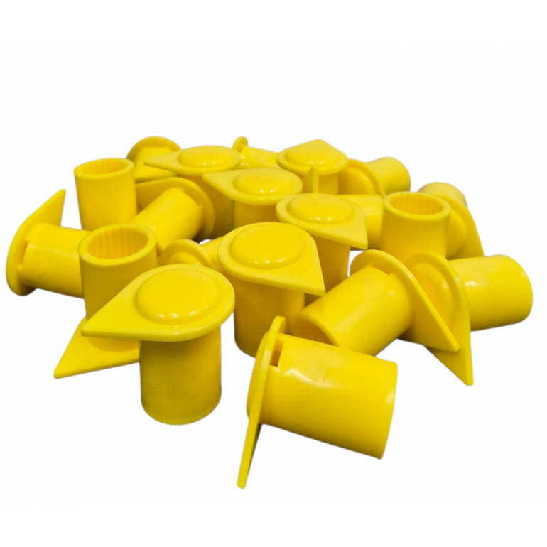 17MM YELLOW LONG REACH WHEEL NUT INDICATOR COVERS (PKT 20)