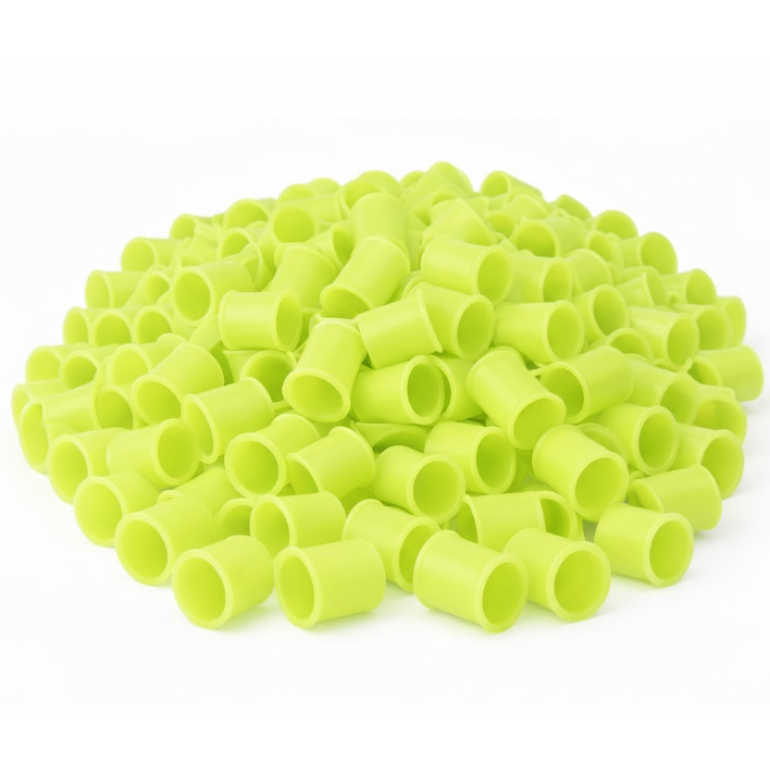17MM FLUORESCENT YELLOW LONG REACH WHEEL NUT INDICATOR COVERS (PKT 100)