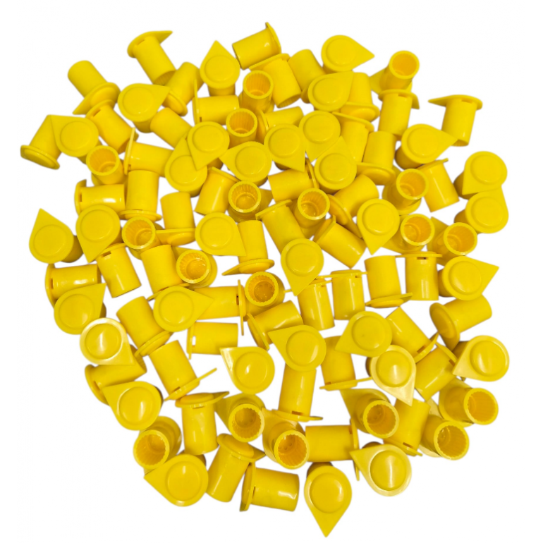 19MM YELLOW LONG REACH WHEEL NUT INDICATOR COVERS (PKT 100)