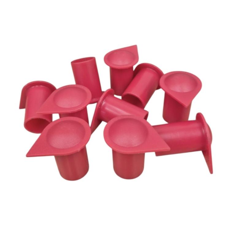 19MM RED LONG REACH WHEEL NUT INDICATOR COVERS (PKT 10)
