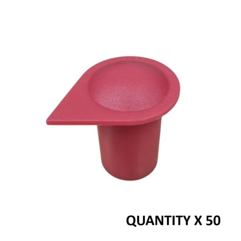 19MM RED LONG REACH WHEEL NUT INDICATOR COVERS (PKT 50)