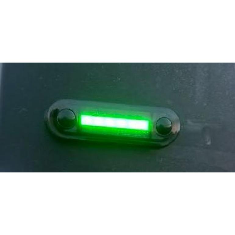 LED GREEN SMOKED MARKER LAMP 0.5M CABLE