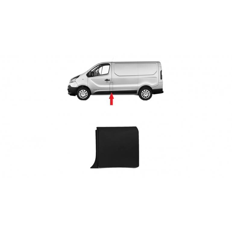 BLACK 'B PILLAR' SIDE MOULDING PANEL PASSENGER SIDE LH