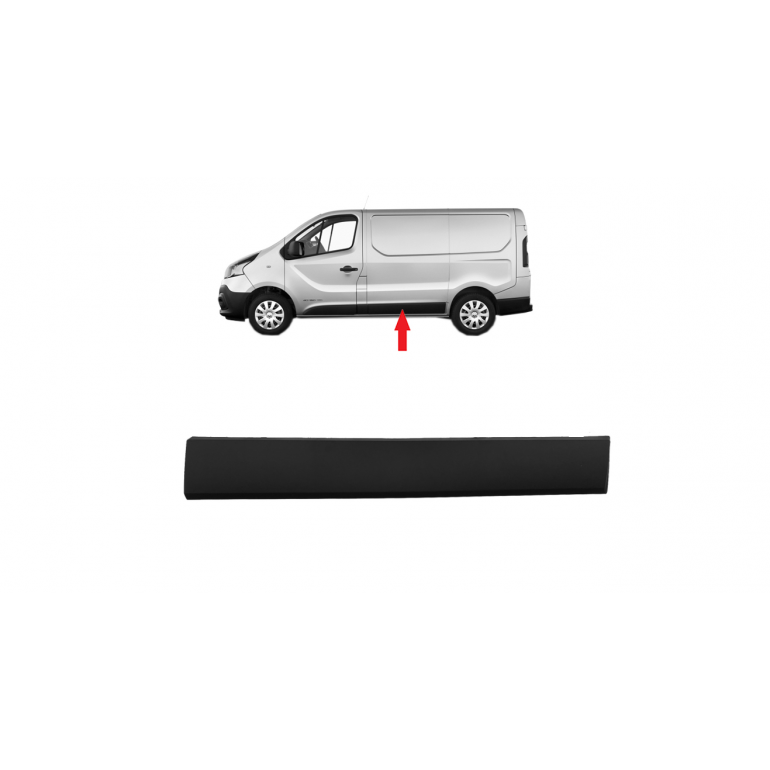 BLACK SIDE SLIDING DOOR SIDE MOULDING PANEL PASSENGER SIDE LH