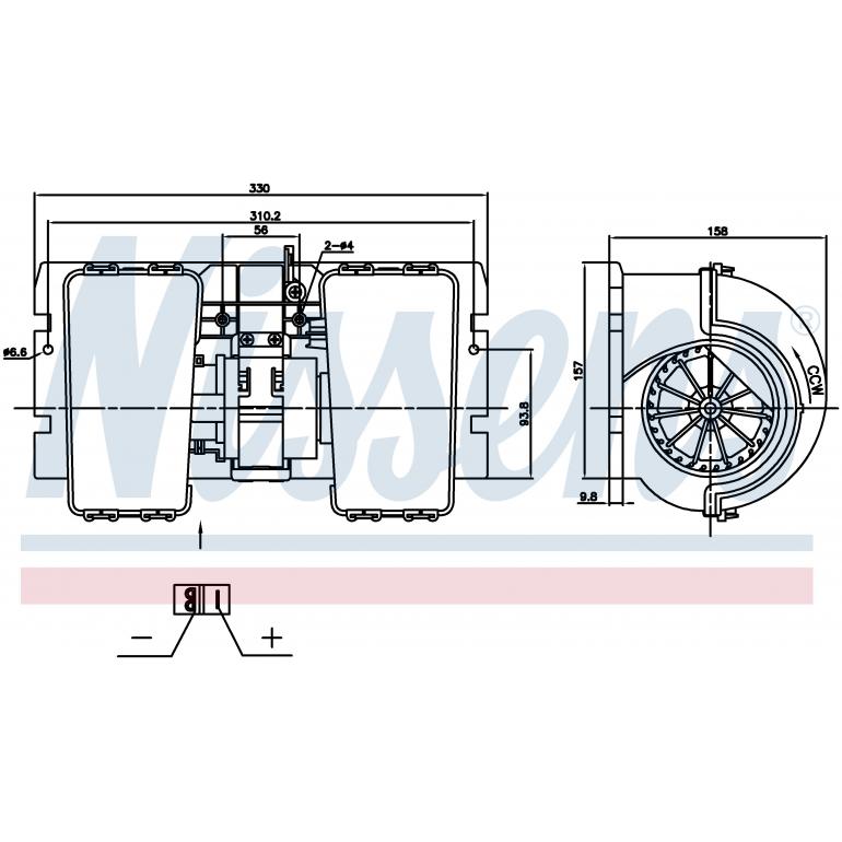INTERNAL TWIN HEATER BLOWER MOTOR