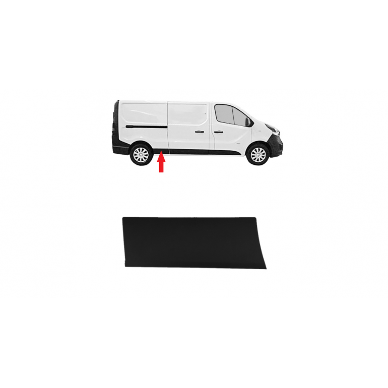 BLACK REAR SIDE MOULDING PANEL DRIVERS SIDE RH