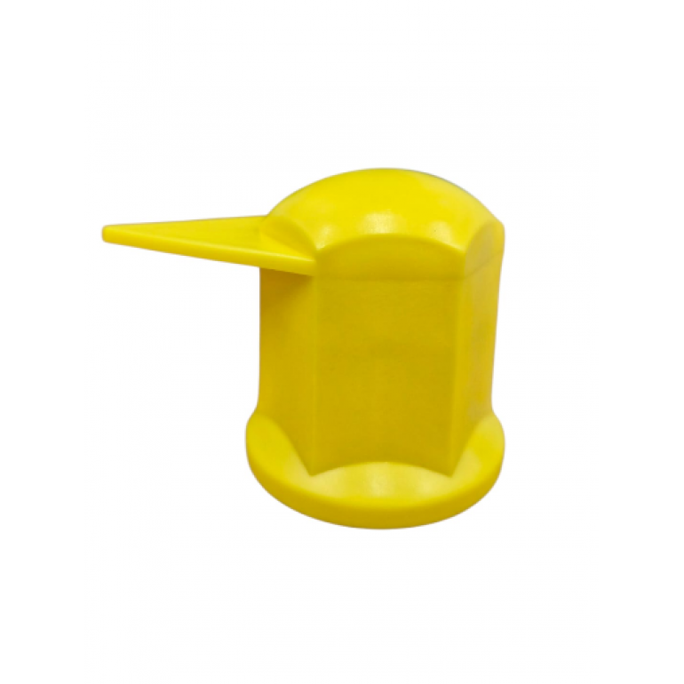 33MM YELLOW LONG REACH WHEEL NUT INDICATOR COVERS (PKT 100)