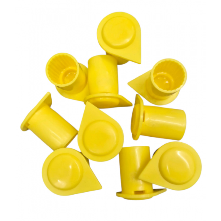 21MM YELLOW LONG REACH WHEEL NUT INDICATOR COVERS (PKT 10)