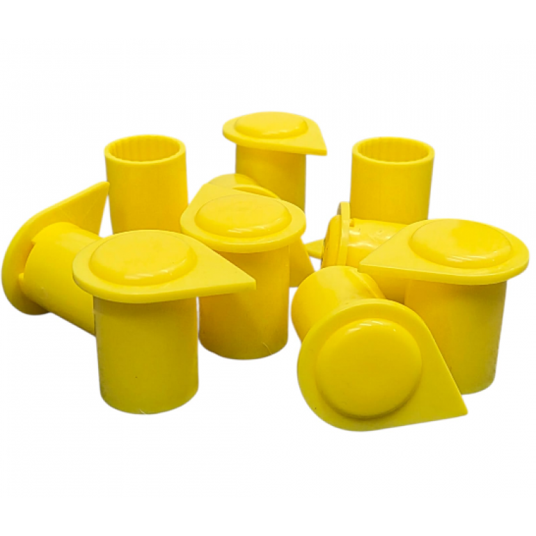 21MM YELLOW LONG REACH WHEEL NUT INDICATOR COVERS (PKT 10)