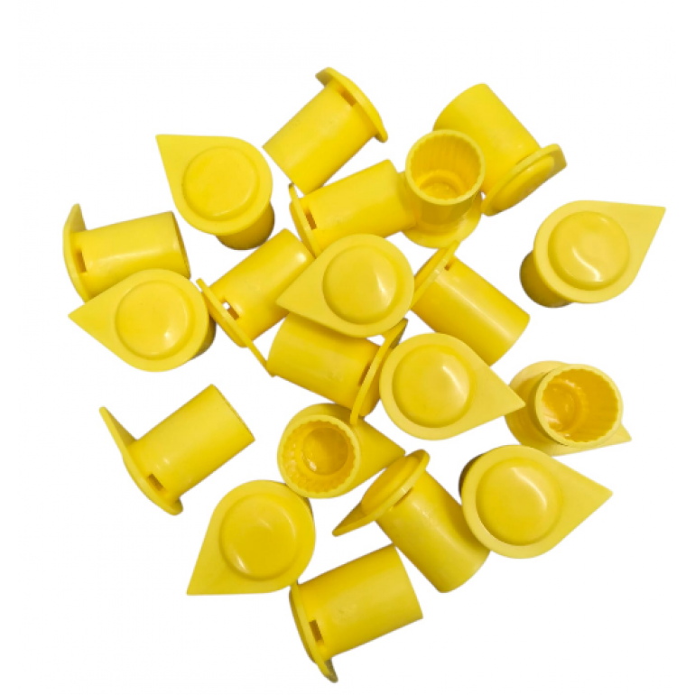 21MM YELLOW LONG REACH WHEEL NUT INDICATOR COVERS (PKT 20)