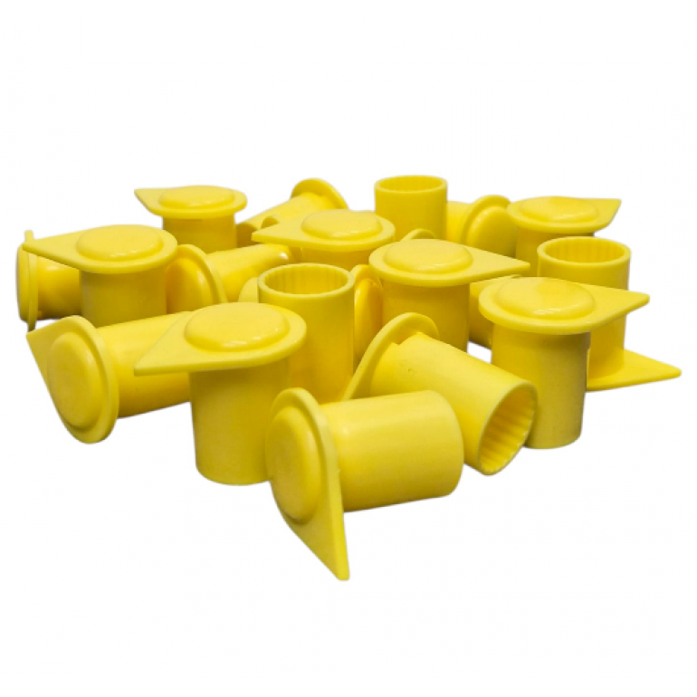21MM YELLOW LONG REACH WHEEL NUT INDICATOR COVERS (PKT 20)