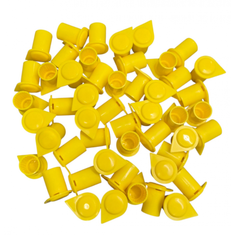 21MM YELLOW LONG REACH WHEEL NUT INDICATOR COVERS (PKT 50)