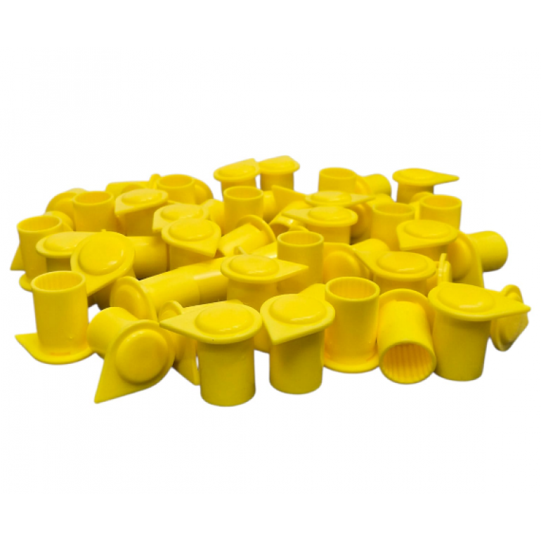 21MM YELLOW LONG REACH WHEEL NUT INDICATOR COVERS (PKT 50)