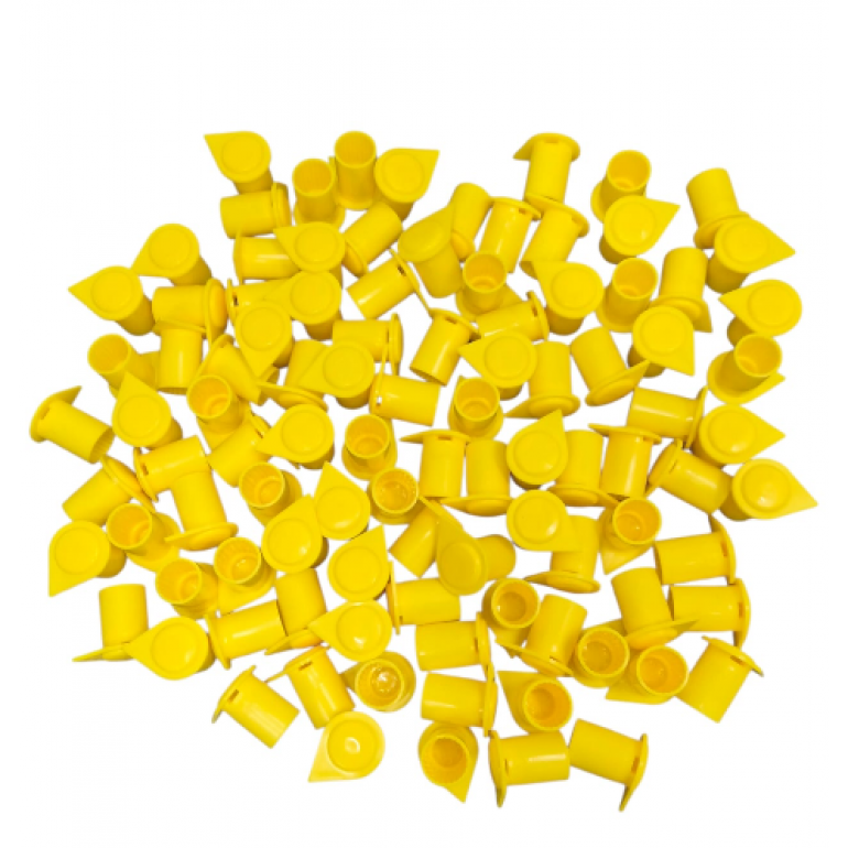 21MM YELLOW LONG REACH WHEEL NUT INDICATOR COVERS (PKT 100)